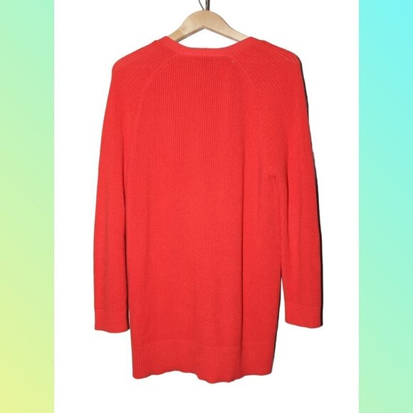 Banana Republic Cotton Cable knit long cardigan Size LG Pockets buttons Sweater - Picture 5 of 10